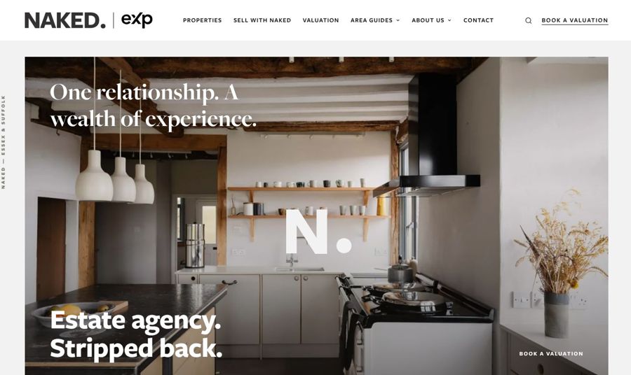 Naked Agents website homepage